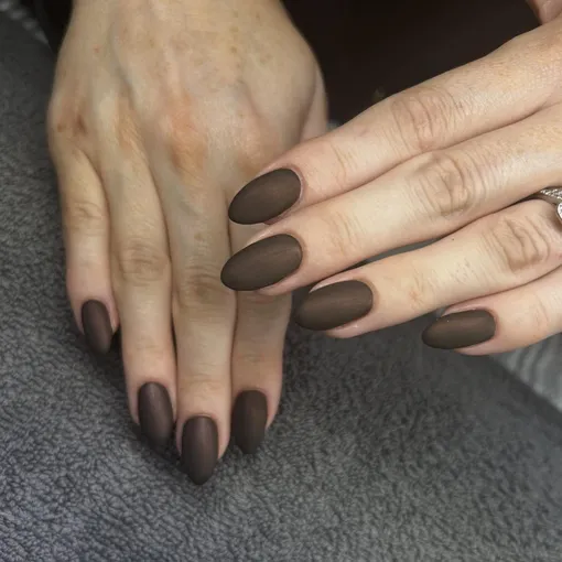 Матовый кофе маникюр Матовый кофе маникюр
