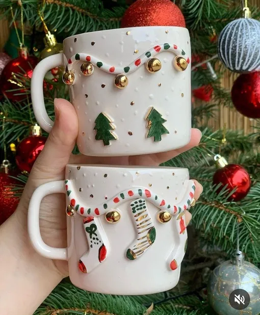 чашка новогодняя чашка новогодняя