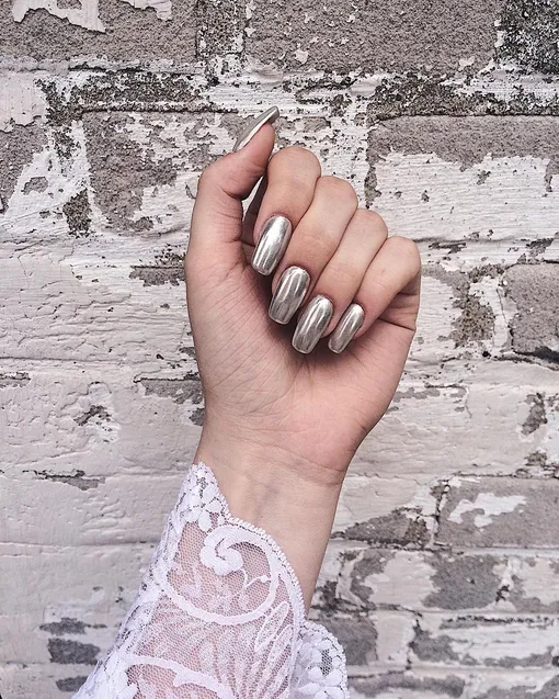 зеркальные ногти