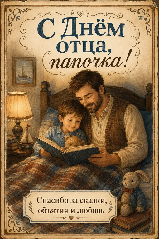 трогательная открытка с днем отца трогательная открытка с днем отца