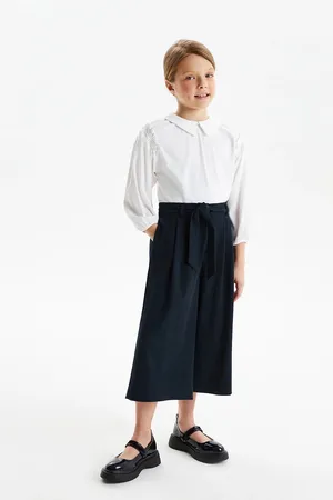 Кюлоты с защипами и эластичным поясом