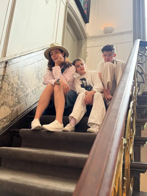 Марина Александровна с сыном Андреем и дочерью Екатериной