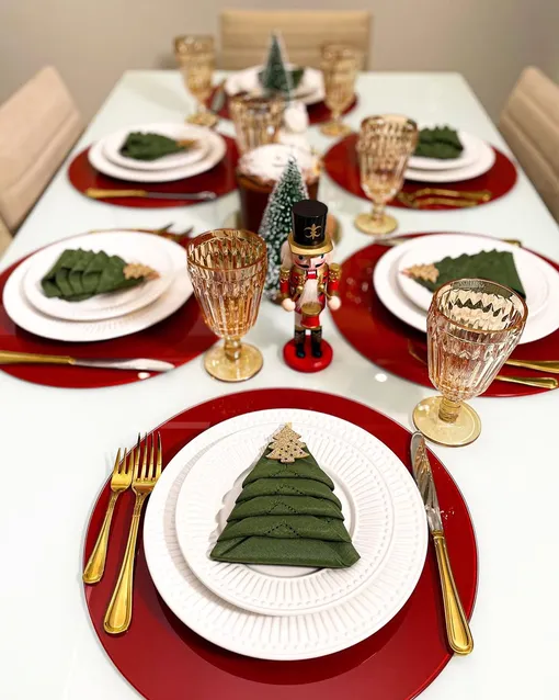 Декор праздничного стола на Новый год 2026