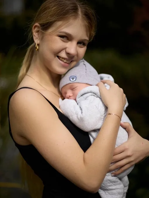 Александра Трусова с сыном Мишей