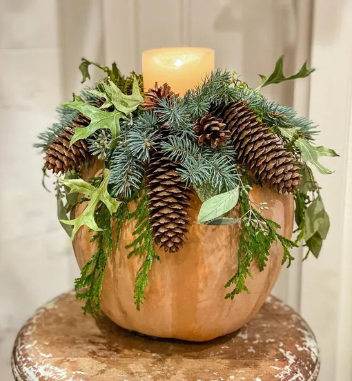 Подсвечник из тыквы Подсвечник из тыквы