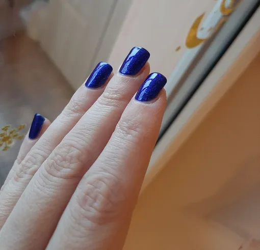синий маникюр идеи