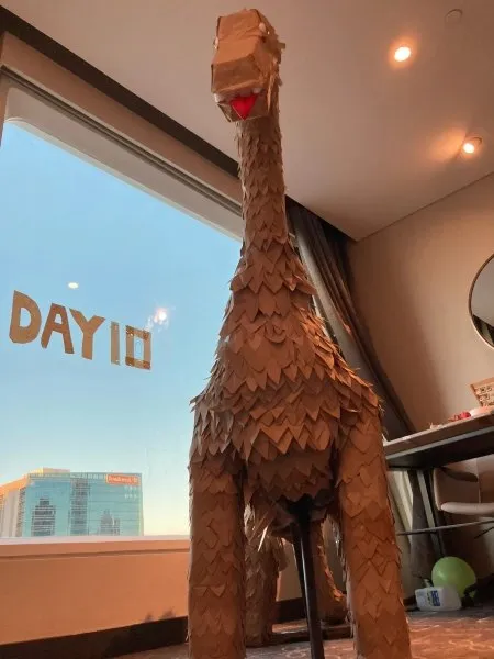 динозавр из бумаги своими руками