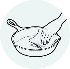 сковородка и салфетка сковородка и салфетка