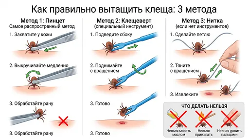 Алгоритм действий: как вытащить клеща и что делать дальше Алгоритм действий: как вытащить клеща и что делать дальше
