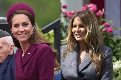 Кейт Миддлтон в бордо, Мелания в монохроме: Дональд Трамп осыпал принцессу комплиментами