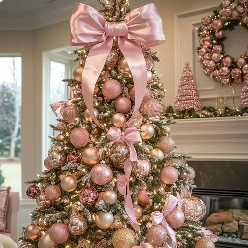 Крупные елочные украшения и банты в тренде в 2026 году