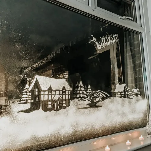 рисунки на окнах