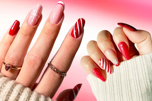 Новогодний маникюр на короткие и длинные ногти: 95 вариантов с фото Новогодний маникюр на короткие и длинные ногти: 95 вариантов с фото