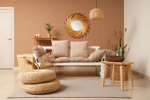 коричневый в интерьере