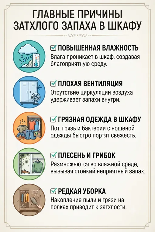 затхлый запах в шкафу причины затхлый запах в шкафу причины