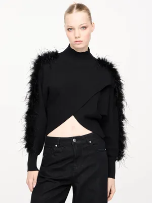 Свитер с перьями MAAG