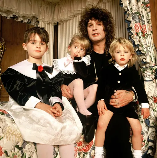 Оззи Осборн с детьми от второго брака. Архивное фото