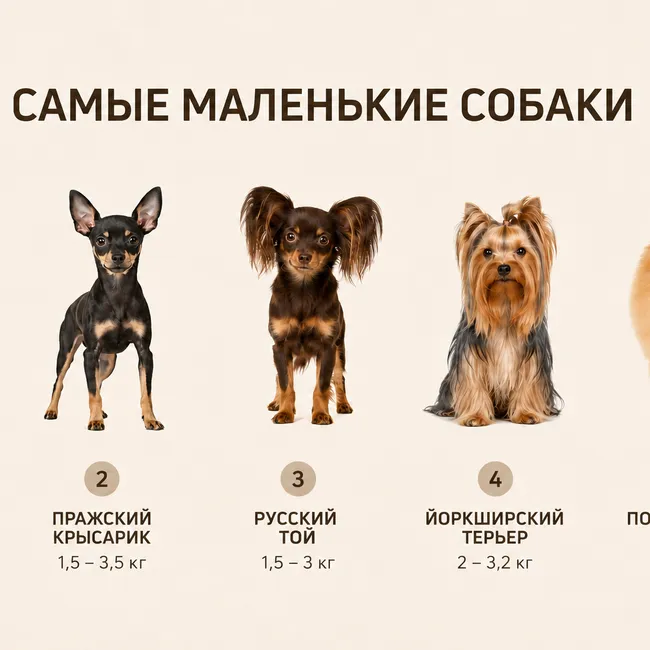 Самые маленькие породы домашних собак в мире