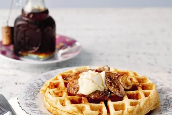 Вафли с бананом