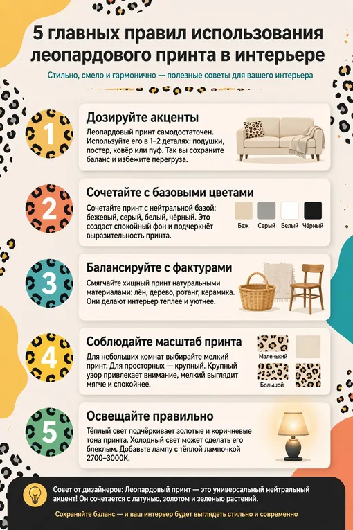 5 правил леопардового принта в интерьере 5 правил леопардового принта в интерьере