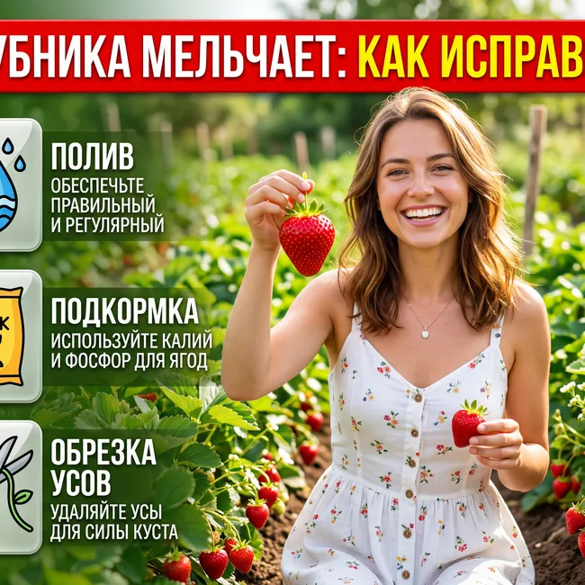 Клубника в июне 2026: почему ягоды мельчают в разгар сезона и как исправить до конца лета