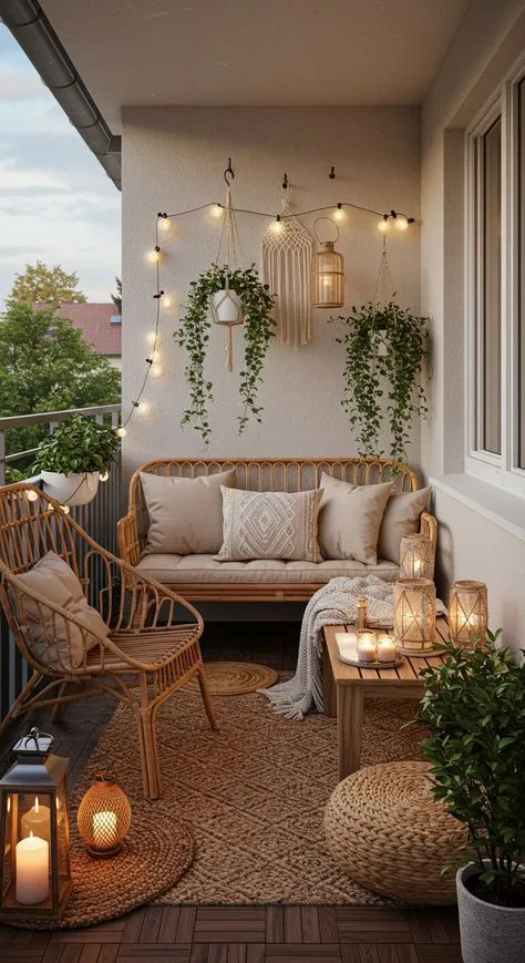 балкон в стиле бохо