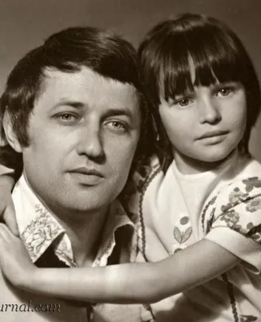 Анастасия Волочкова в детстве с отцом Юрием Фёдоровичем