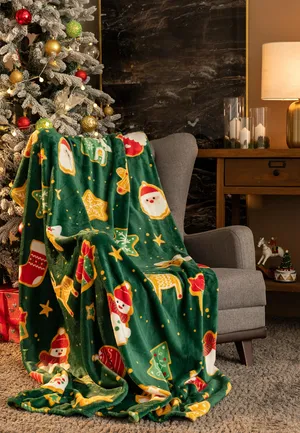 Плед с новогодними мотивами