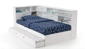 Кровать с ящиком и местом для вещей,