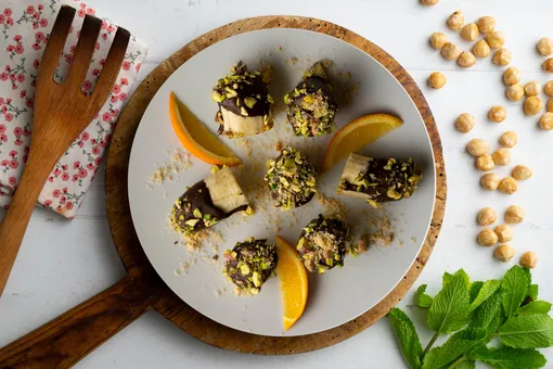 Быстрый банановый десерт с шоколадом Быстрый банановый десерт с шоколадом