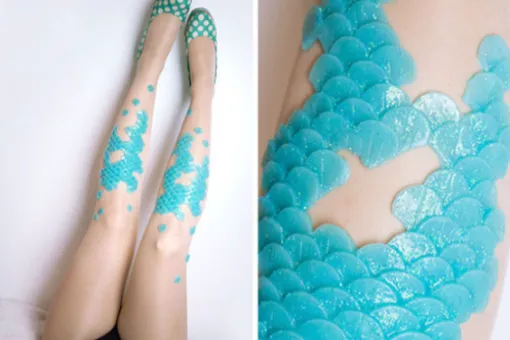 Чешуйчатые колготки. А вы бы стали ходить с такими ногами? Чешуйчатые колготки. А вы бы стали ходить с такими ногами?