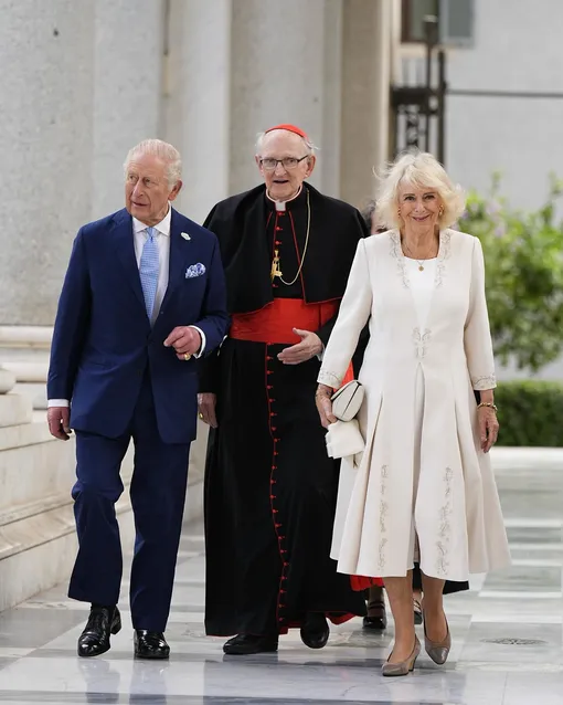 Королева Камилла и король Карл III в базилике Святого Павла