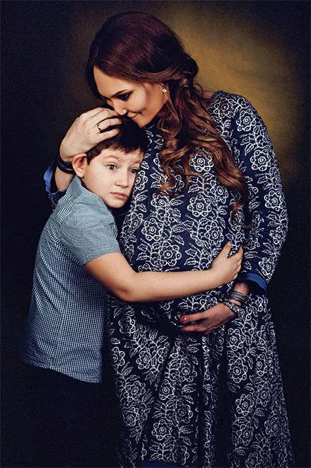 Елена Лаптандер с сыном