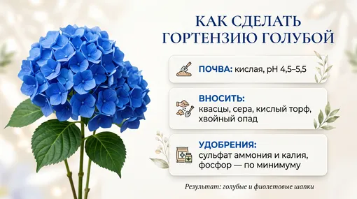 Как сделать гортензию голубой: кислая почва и квасцы Как сделать гортензию голубой: кислая почва и квасцы