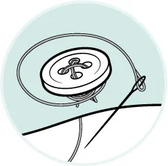 пуговица, иголка пуговица, иголка