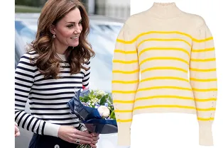 Вдохновляемся герцогиней: самые модные и недорогие свитера-тельняшки