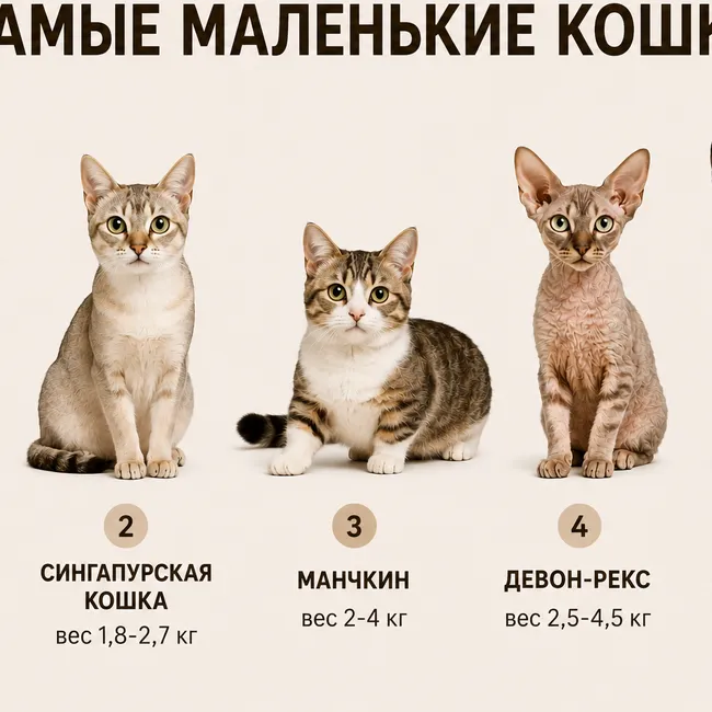Крошечные кошки, которые выглядят как котята даже взрослыми: 10 пород