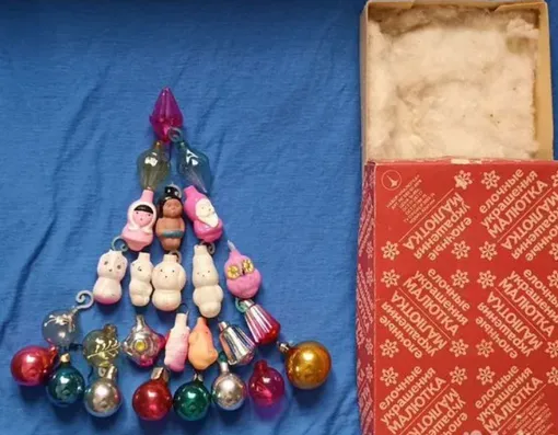 Набор, который выпускался в 1980-х годах. ёлочные игрушки