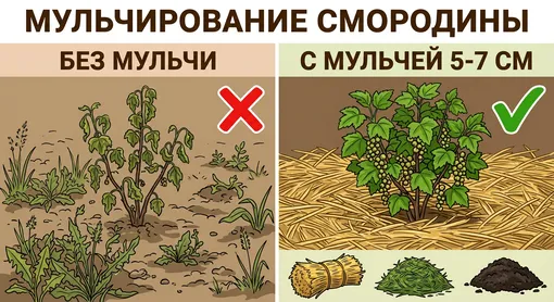 Мульчирование смородины Мульчирование смородины
