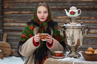 Ретро, 1990-е или русский стиль: делаем новогоднюю открытку за пару секунд Ретро, 1990-е или русский стиль: делаем новогоднюю открытку за пару секунд