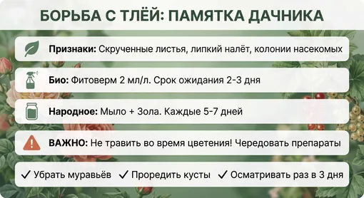 БОРЬБА С ТЛЁЙ: ПАМЯТКА ДАЧНИКА