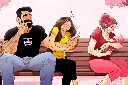 Очень милые иллюстрации о буднях молодой пары, которая планирует беременность