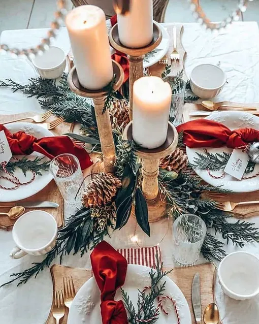 Свечи на новогодний стол