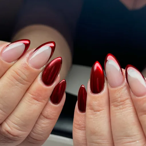 Огненный хром Денежный маникюр на 8 марта 2026