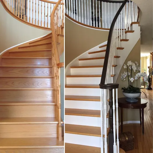 Краска изменила вид лестницы