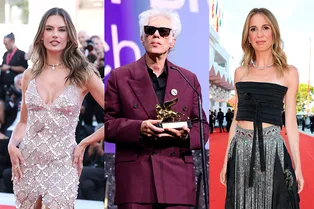 Амбросио в перьях, Джармуш в бордовом и Фанелли в стразах: самые яркие образы с закрытия Венецианского фестиваля-2025