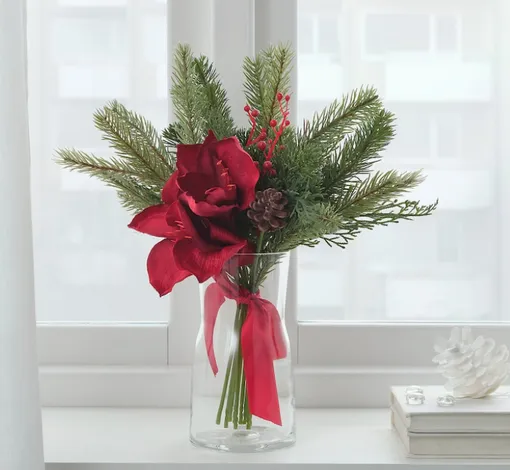 искусственный букет для Нового года искусственный букет для Нового года