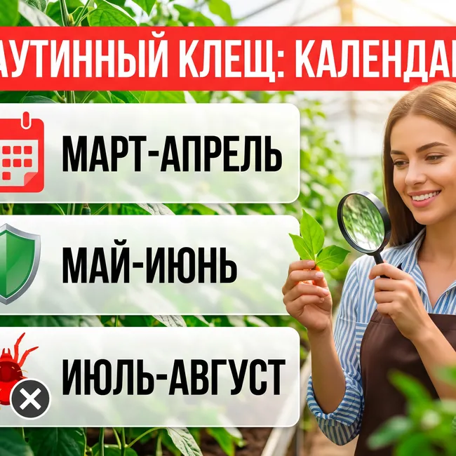 Паутинный клещ по месяцам: календарь обработок с марта по октябрь Паутинный клещ по месяцам: календарь обработок с марта по октябрь