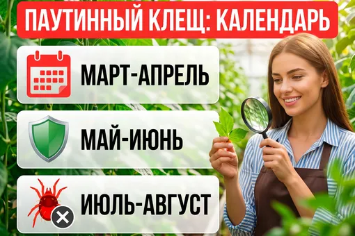 Паутинный клещ по месяцам: календарь обработок с марта по октябрь Паутинный клещ по месяцам: календарь обработок с марта по октябрь