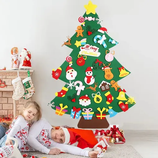 фетровая елка на стену фетровая елка на стену